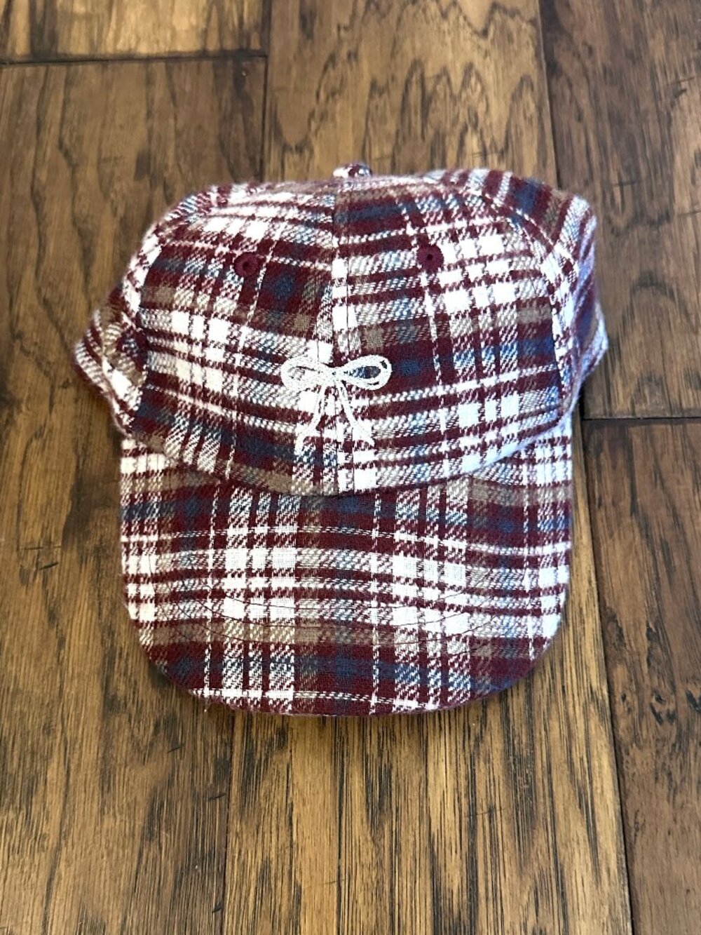 Rylee + Cru M/L Burgundy Plaid Baseball Hat